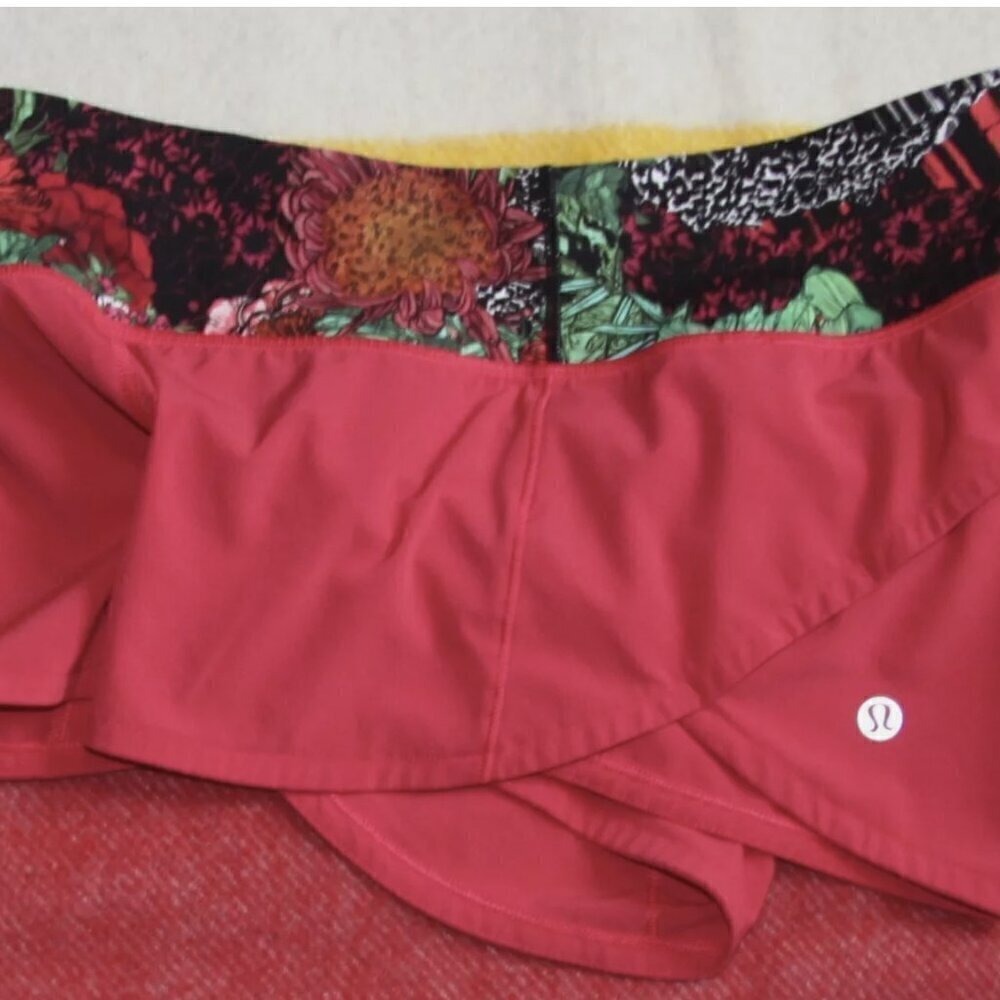 Lululemon LULULEMON SPEED UP SHORT 2.5" FUCHIA PINK ZEN GARDEN MULTI SIZE 4 - Picture 14 of 14